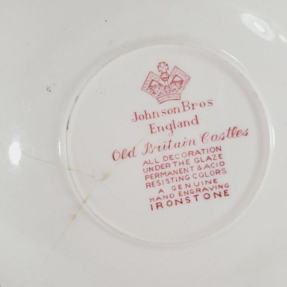 Vintage Johnson Bros Old Britain Castles Saucer 5.25" Ironstone England - Picture 9 of 9
